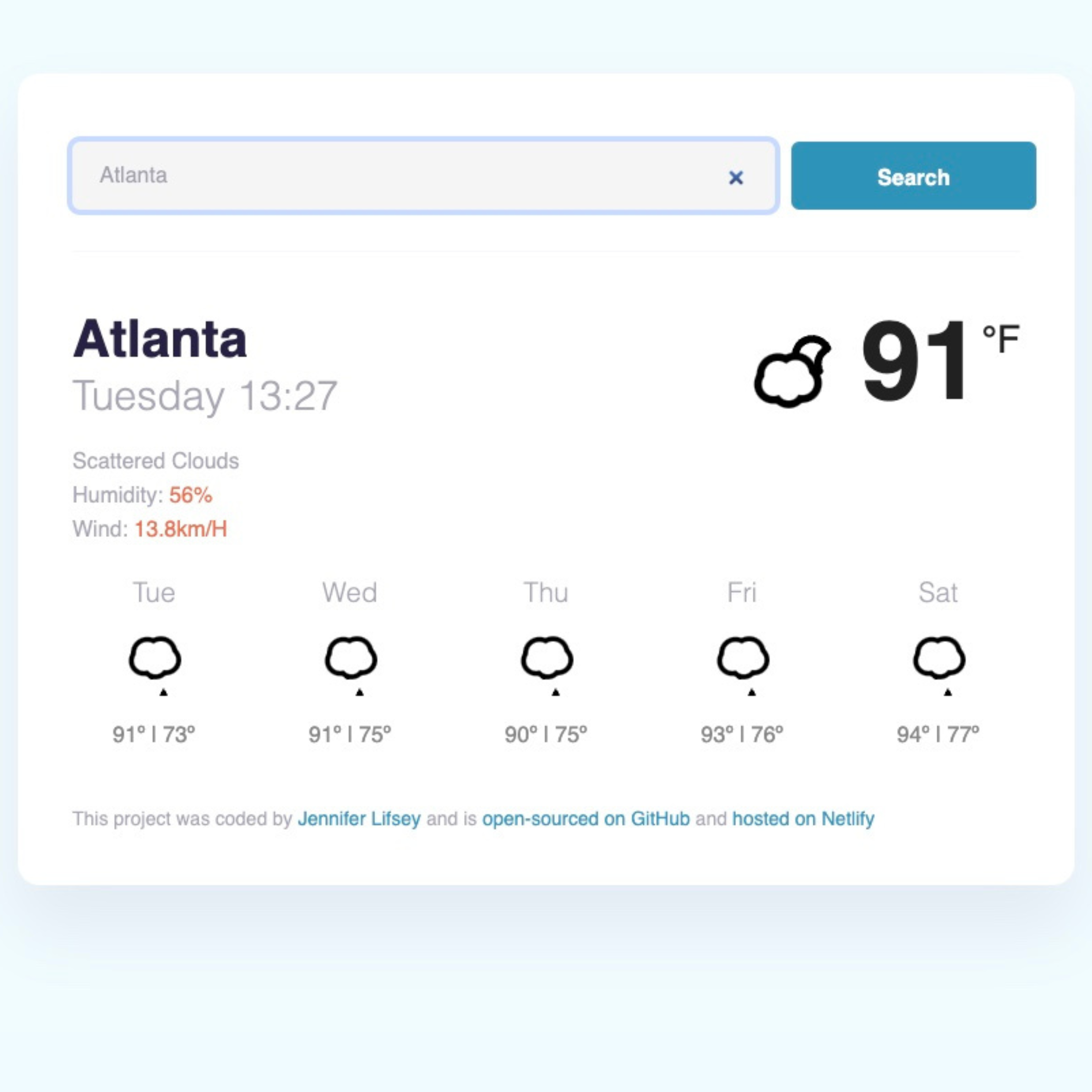 Weather project preview